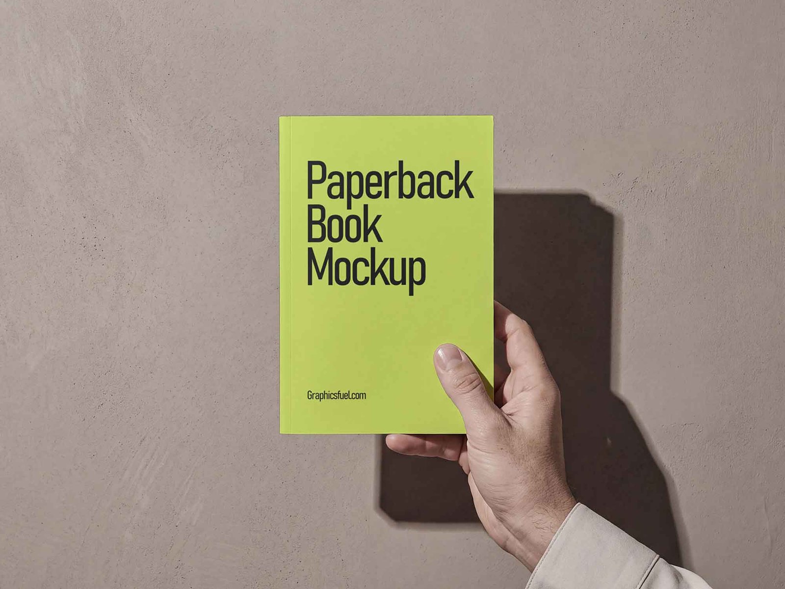 Paperback Book Mockup Held in Hand