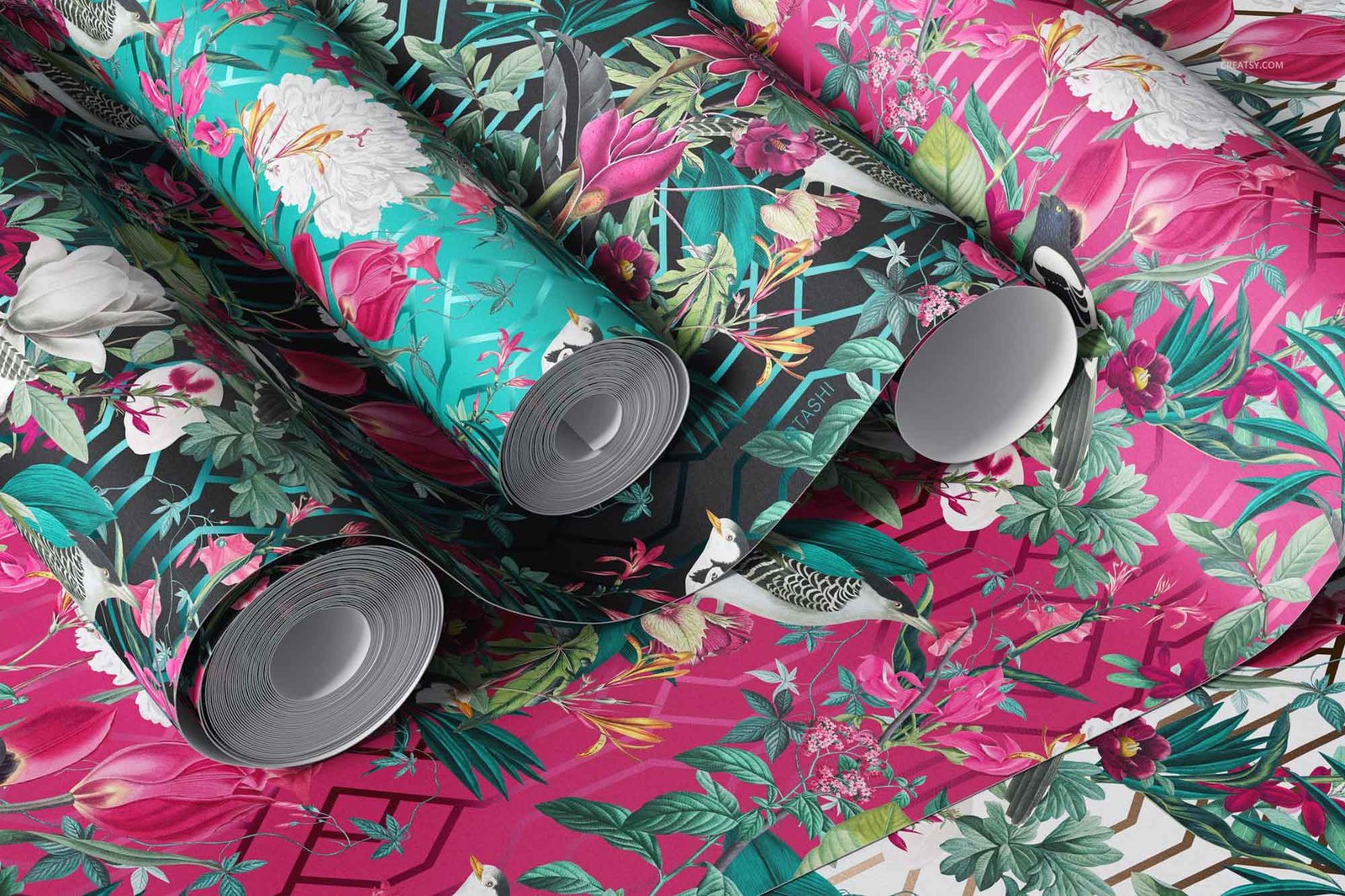 Wallpaper Rolls Mockup
