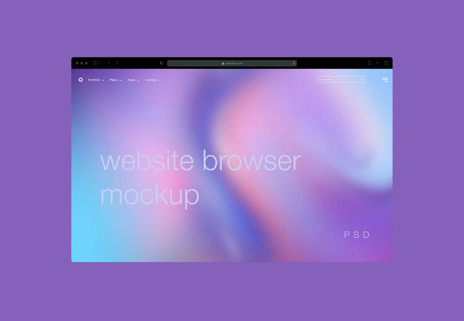 Website Browser Mockup